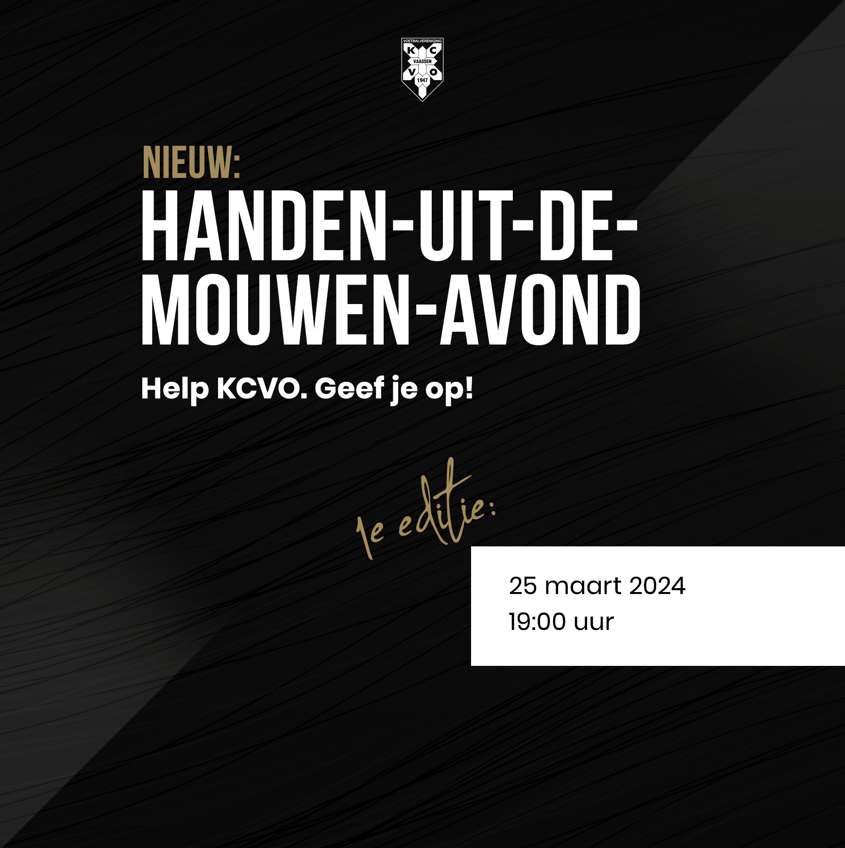 KCVO introduceert ‘Handen-uit-de-mouwen-avond’