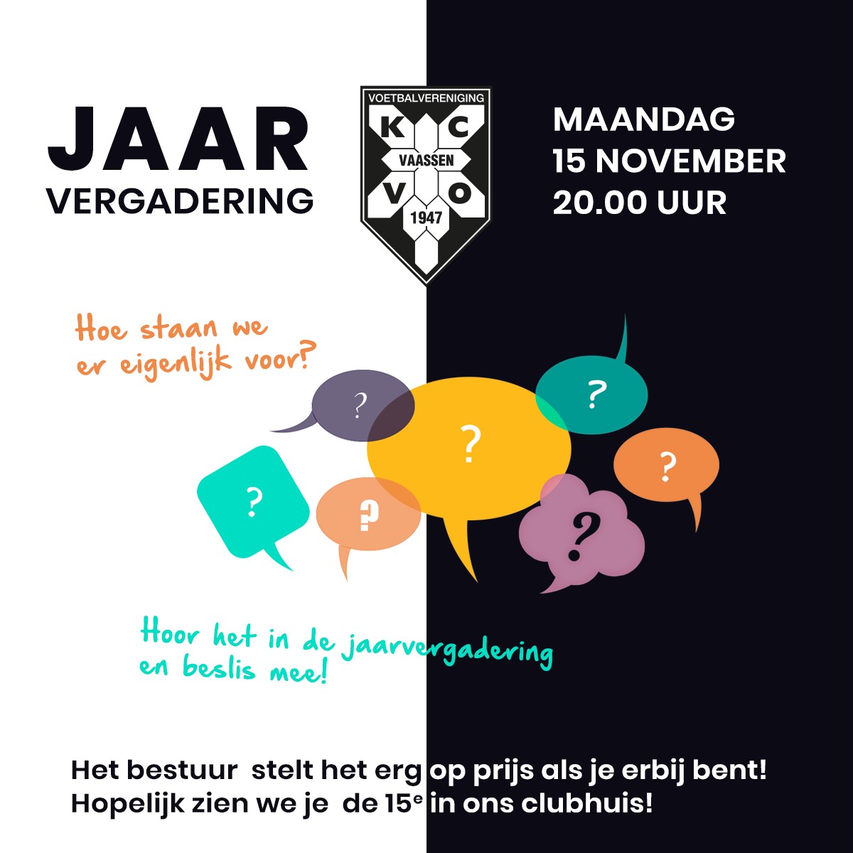 Jaarvergadering 15 november 2021