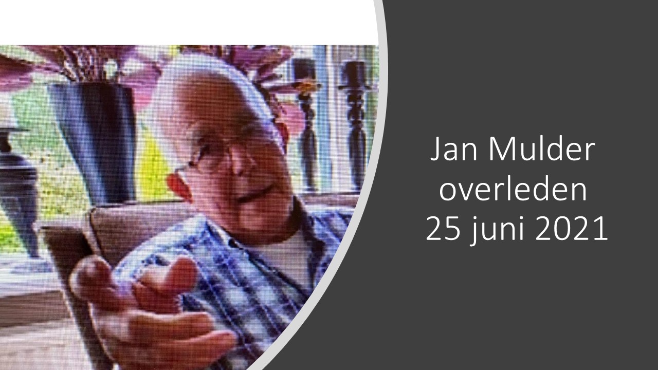 IN MEMORIAM Jan Mulder