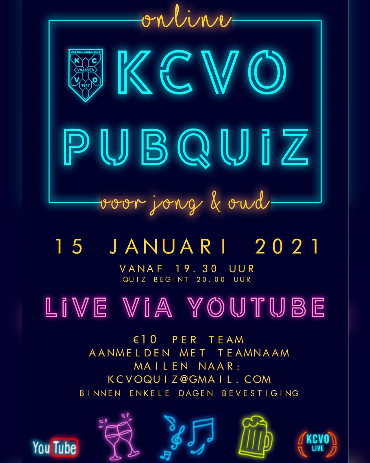 KCVO PUBQUIZ 15 januari 2021