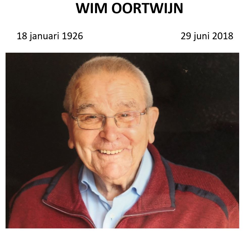 IN MEMORIAM

Wim Oortwijn
                         