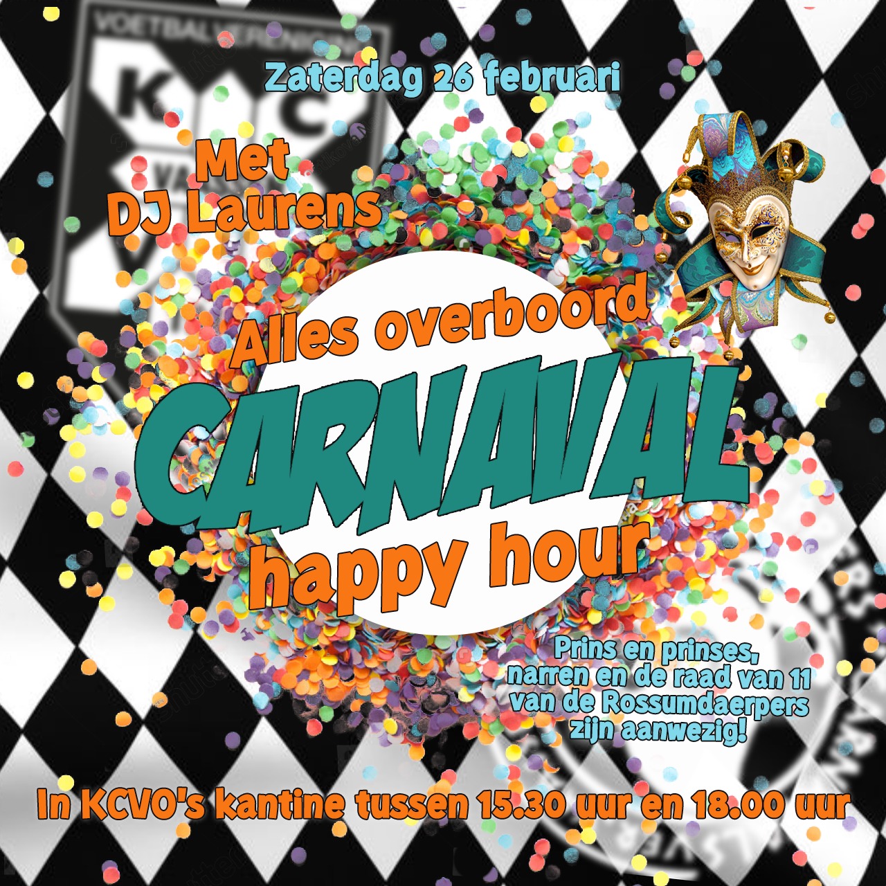 ‘Alles overboord’ happy hour-carnaval bij KCVO