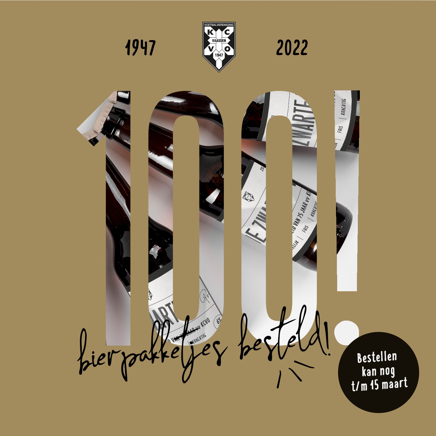 100ste bestelling KCVO V biertjes is een feit!