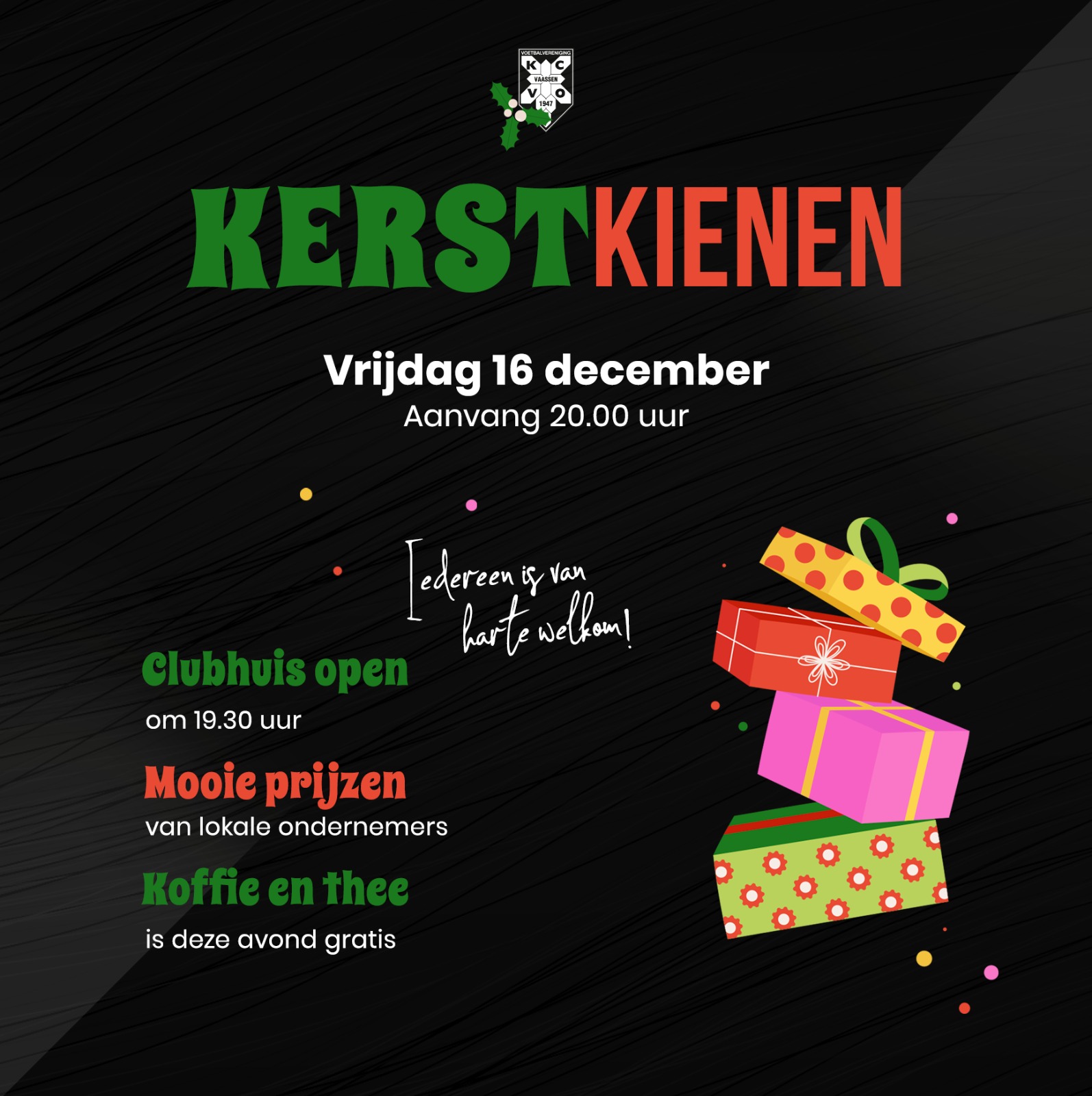 We gaan weer Kerstkienen!