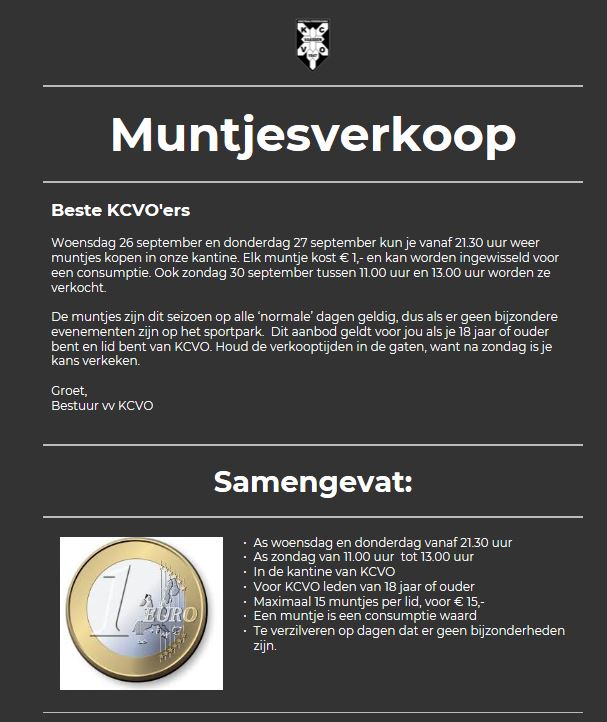 MUNTJESVERKOOP