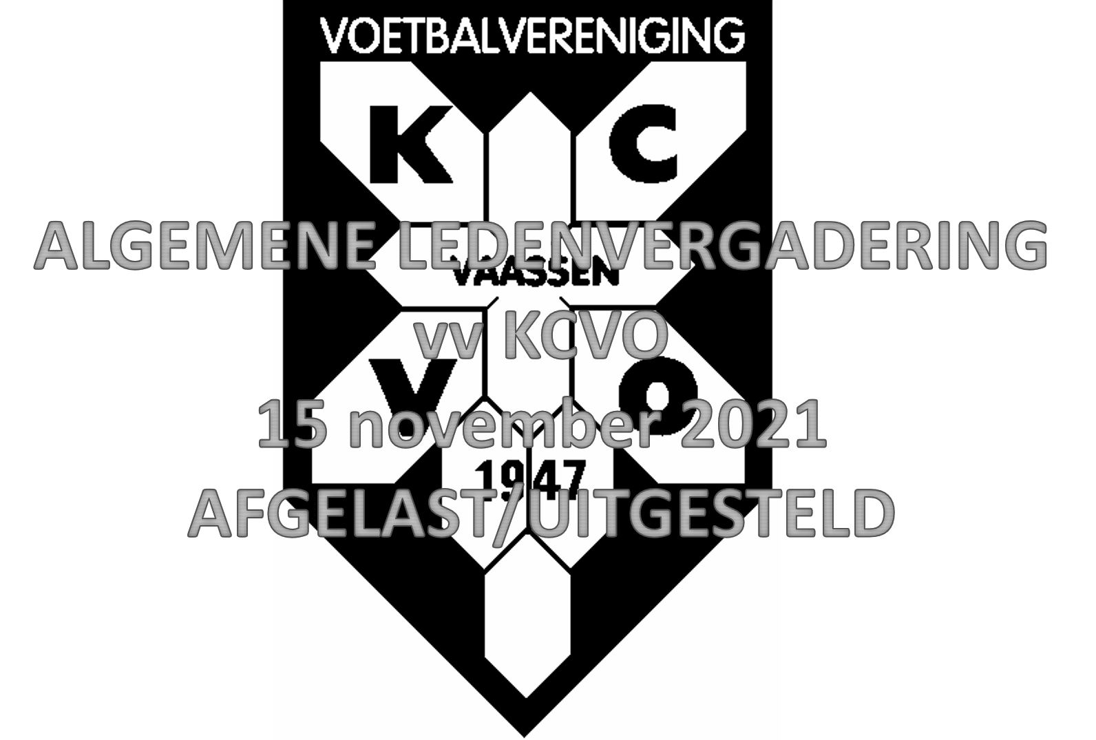 Algemene ledenvergadering vv KCVO wederom afgelast