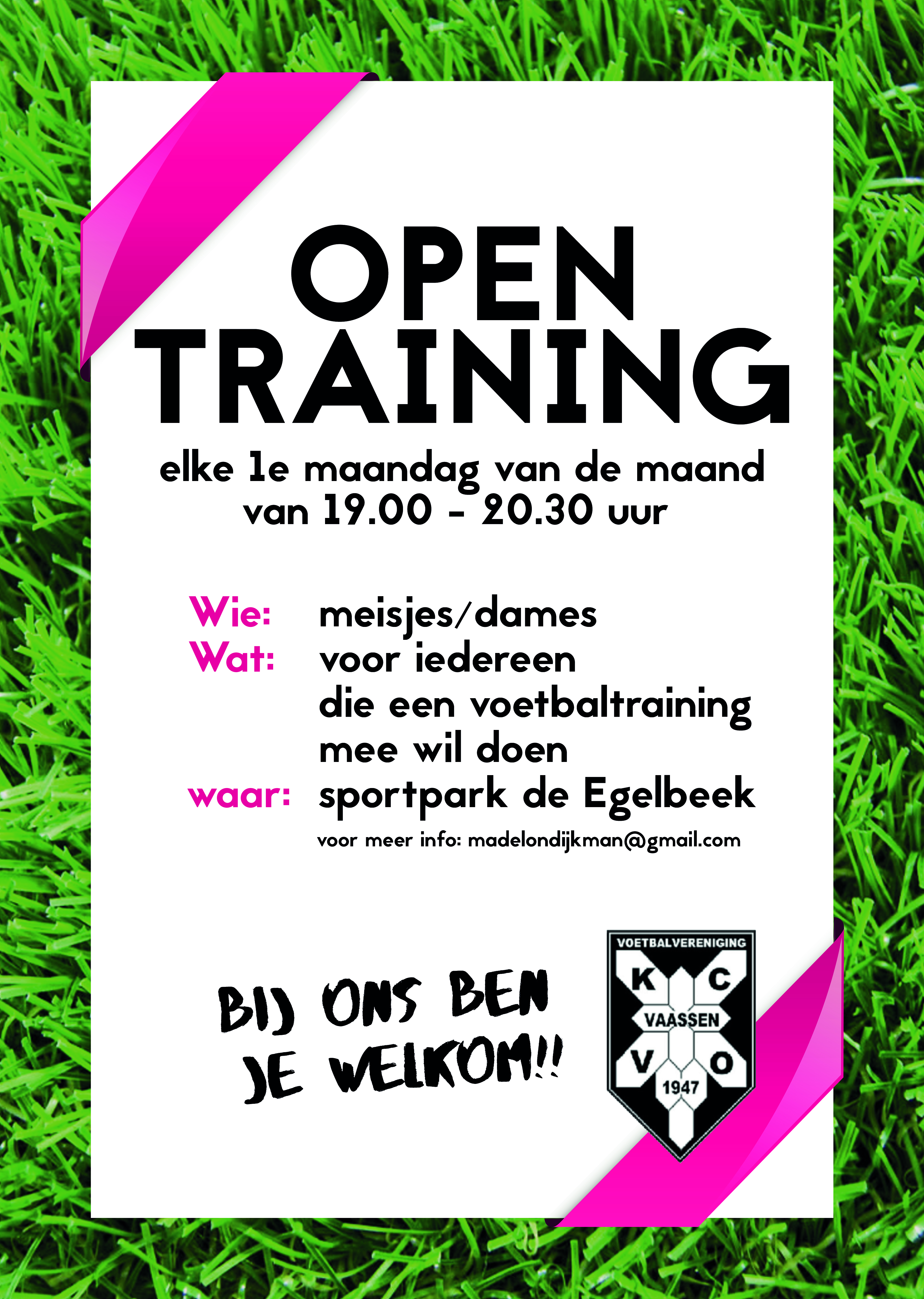 Open Training meisjes/dames