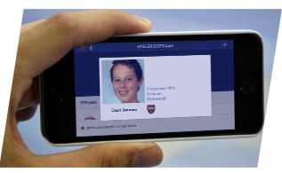 Pasfoto op spelerspas en in KNVB App