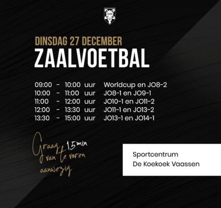 KCVO Jeugdzaalvoetbal 2022
