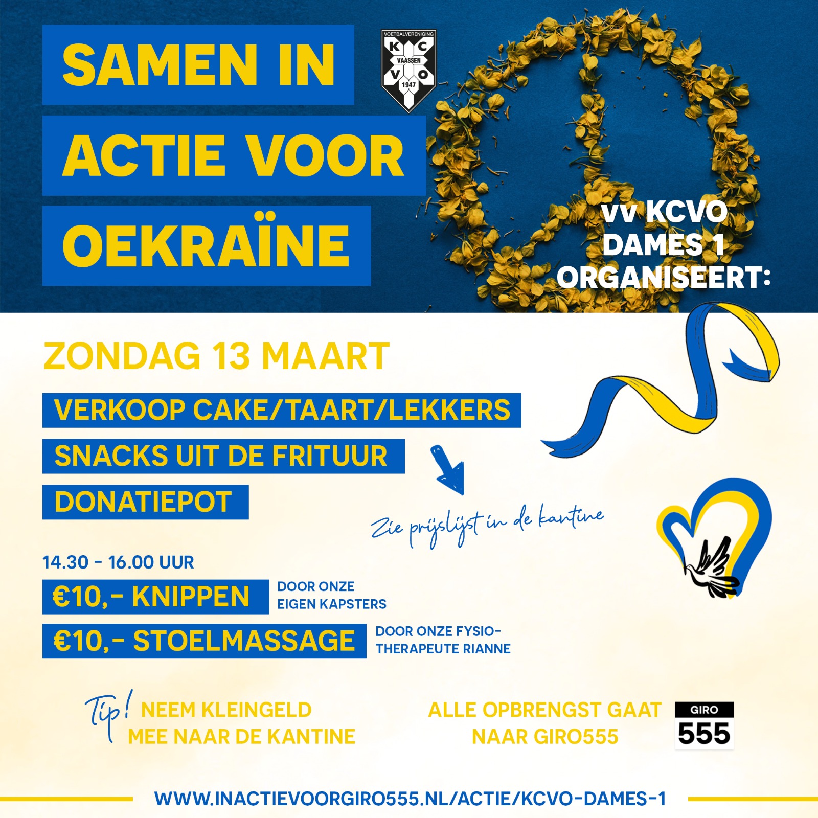 Zondag 13 maart: Samen in actie voor Oekraïne