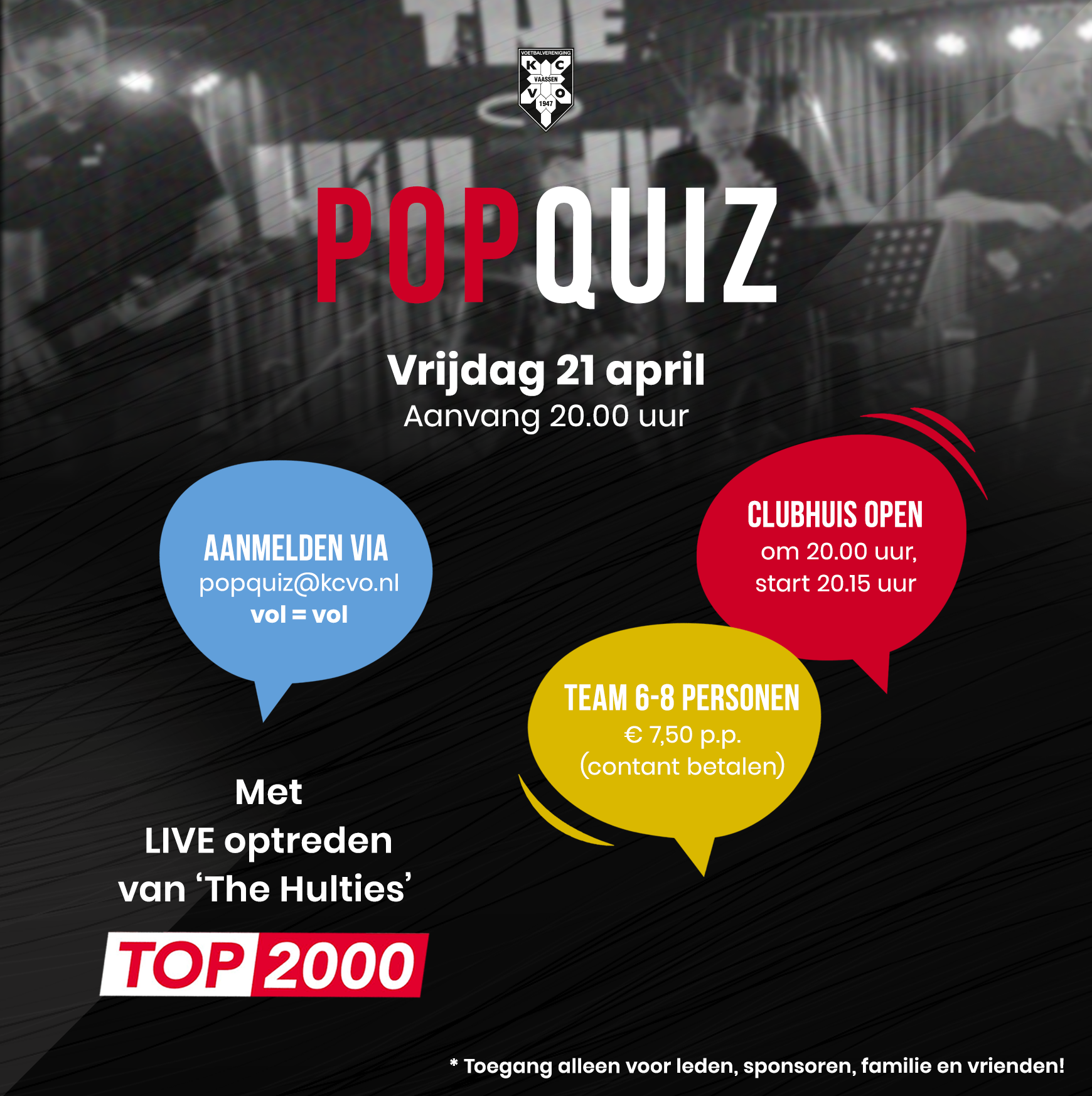 Popquiz met optreden The Hulties LIVE op RTV794