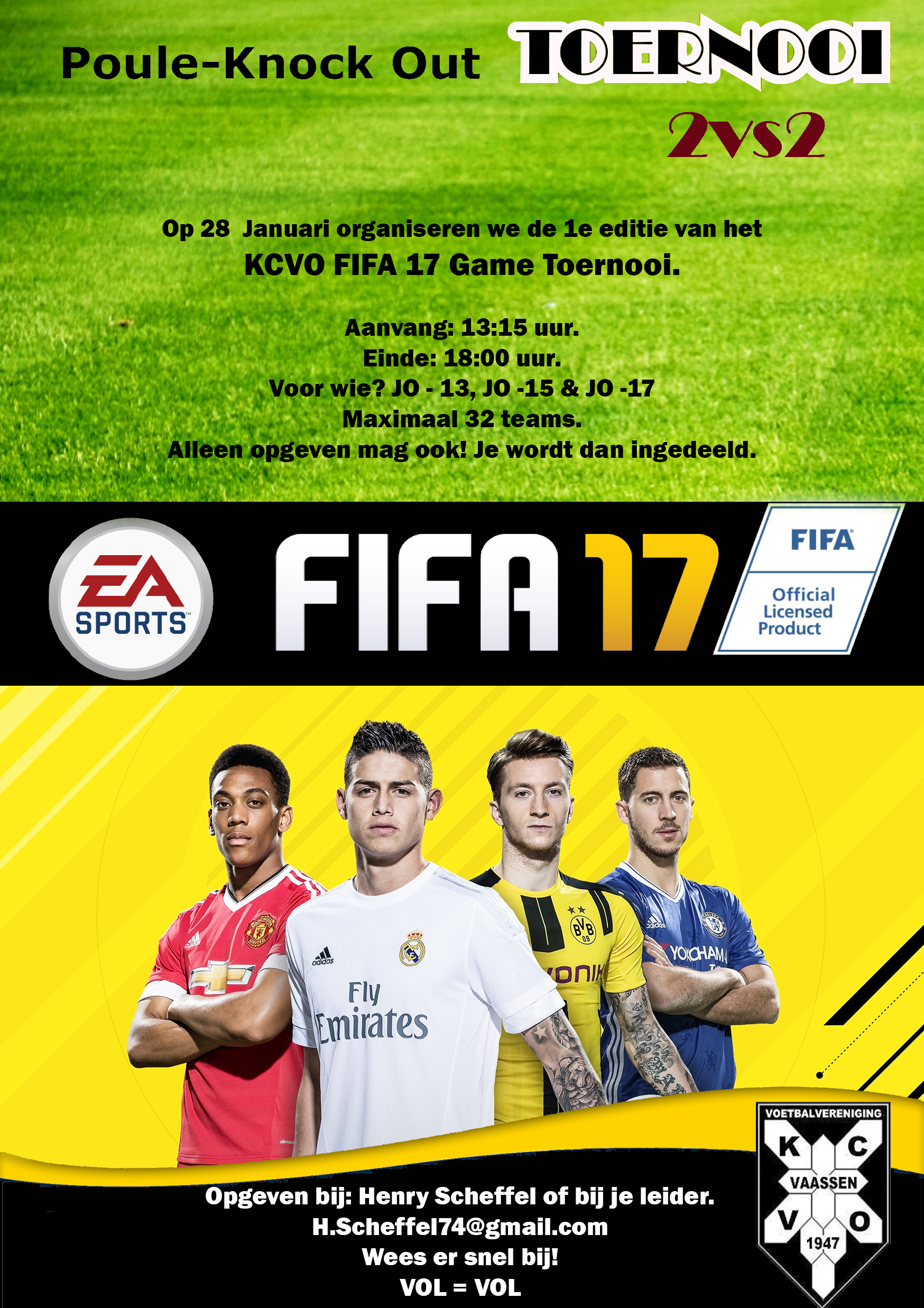 KCVO organiseert Poule-Knock out Toernooien FIFA17