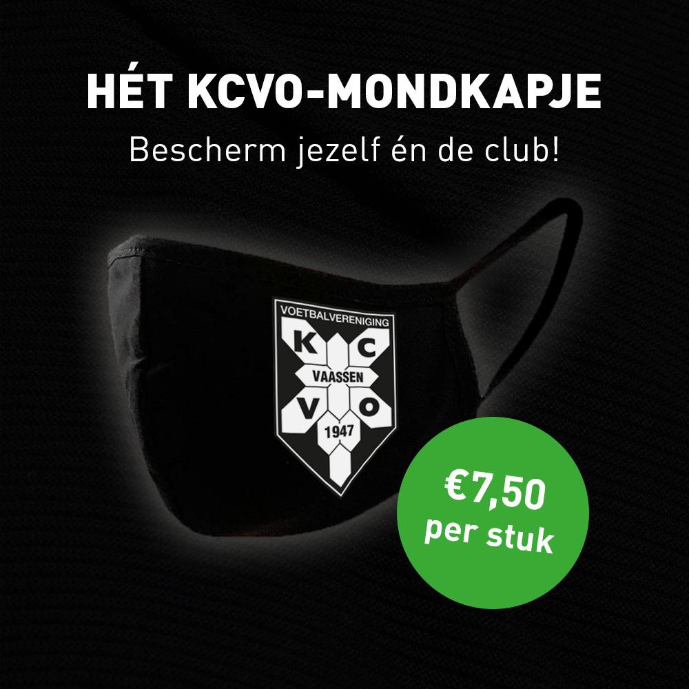 Nu ook uniek KCVO-mondkapje te koop!