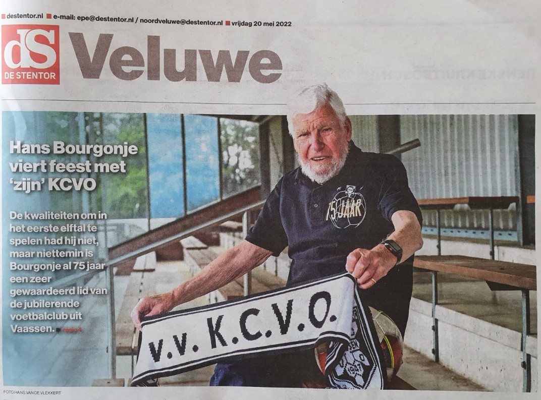 Nieuwsbericht Stentor KCVO's langste lid, Hans Bourgonje