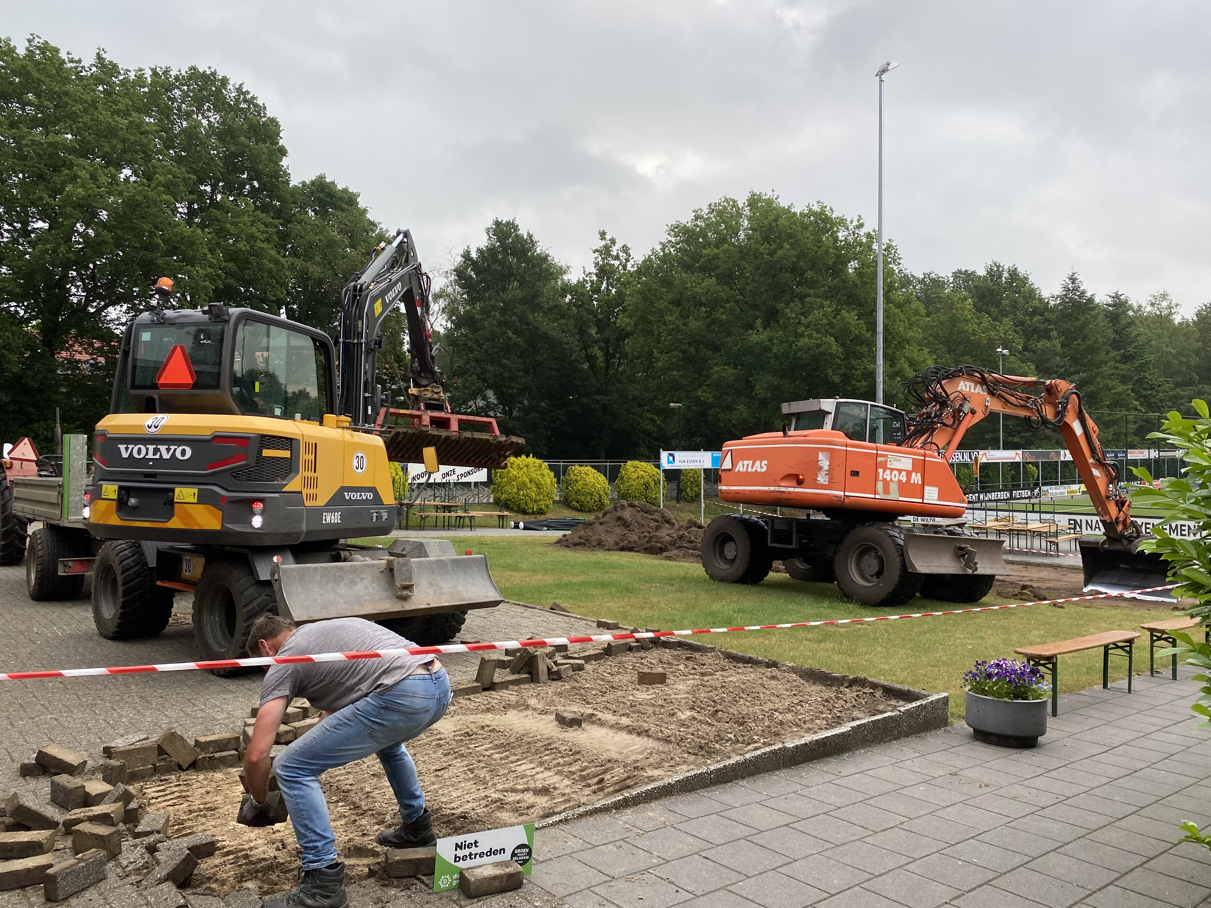 Aanpassing terras KCVO juni 2021