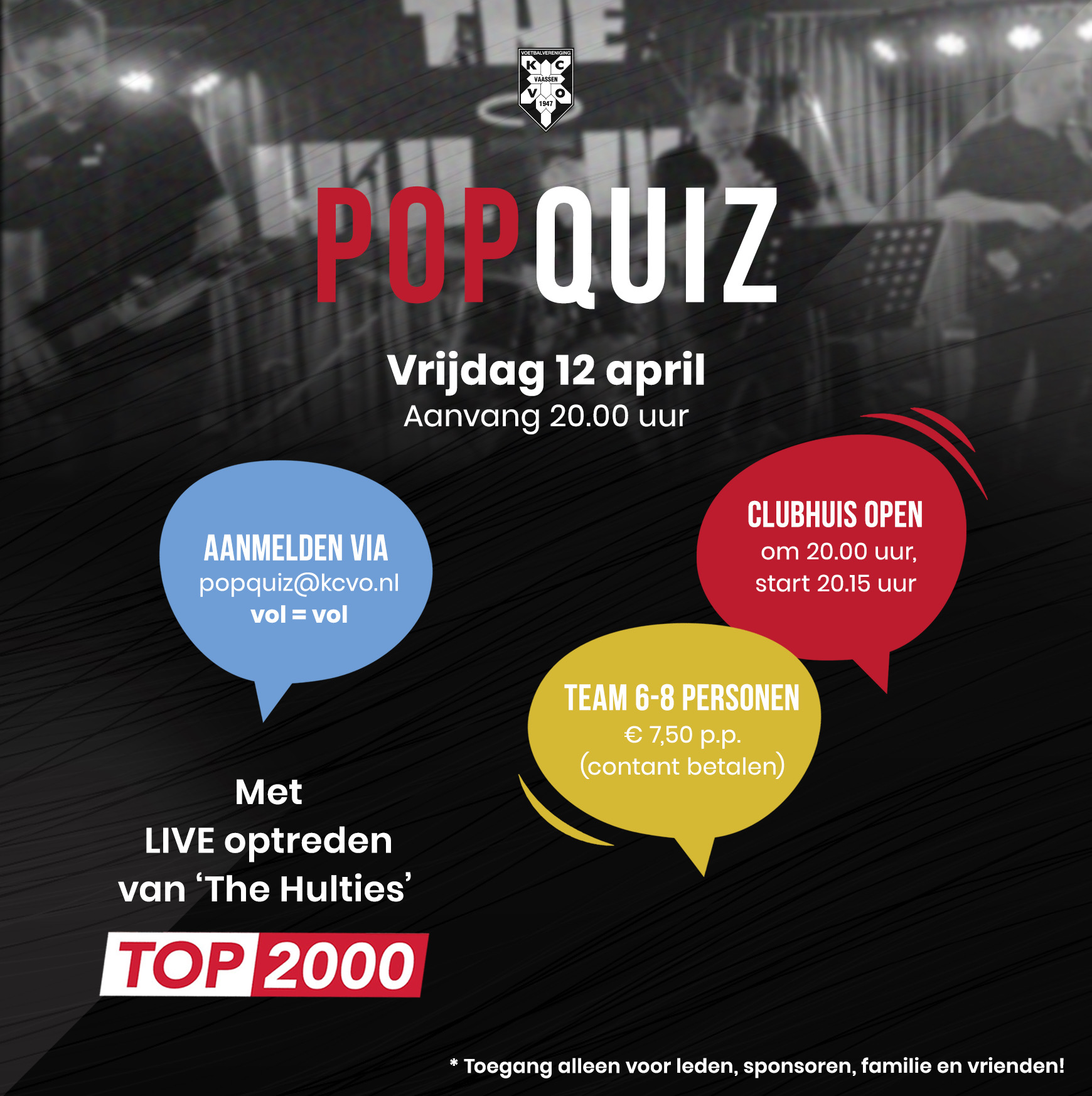 We zitten bomvol met de Popquiz!