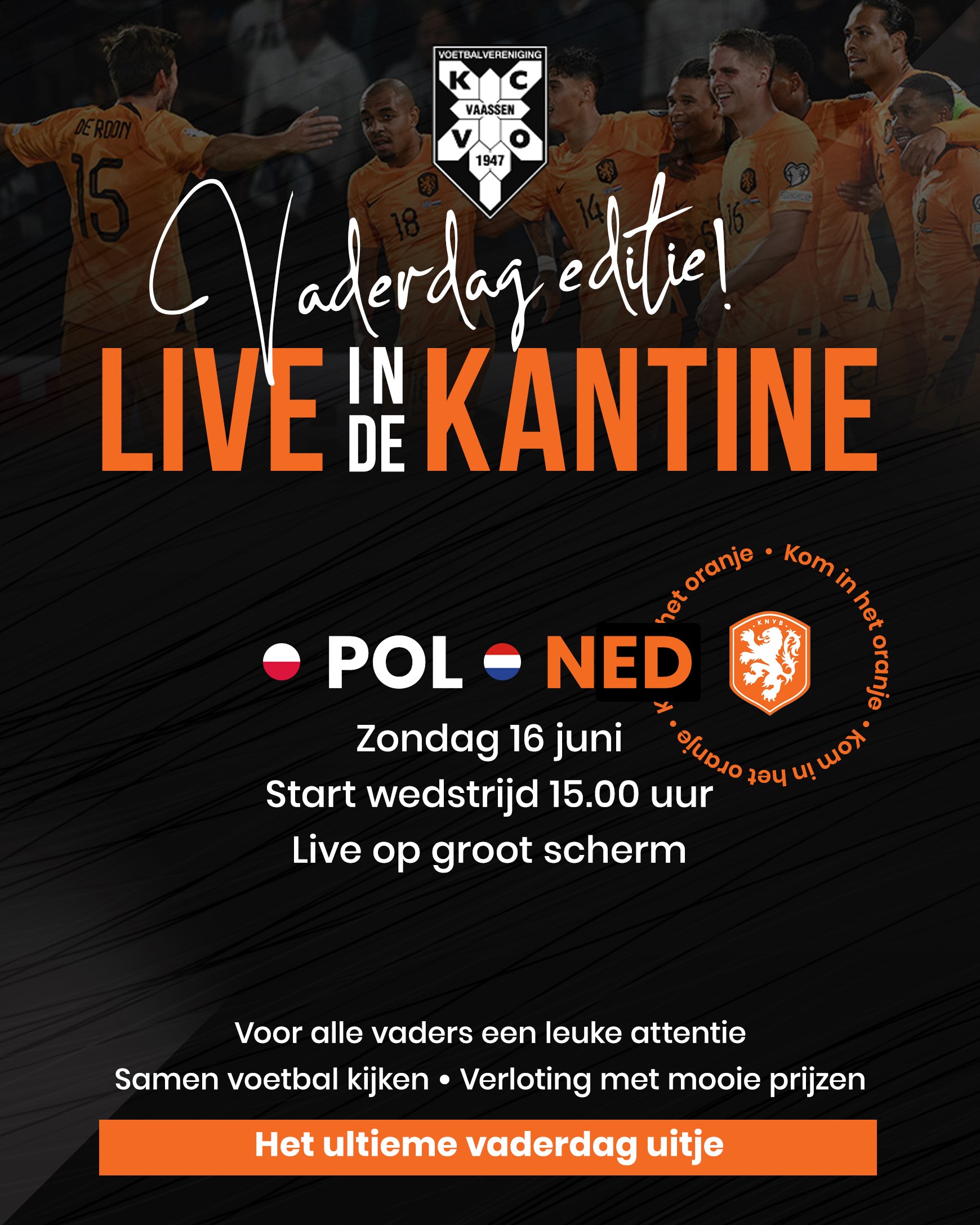 EK wedstrijd Polen Nederland 16-6