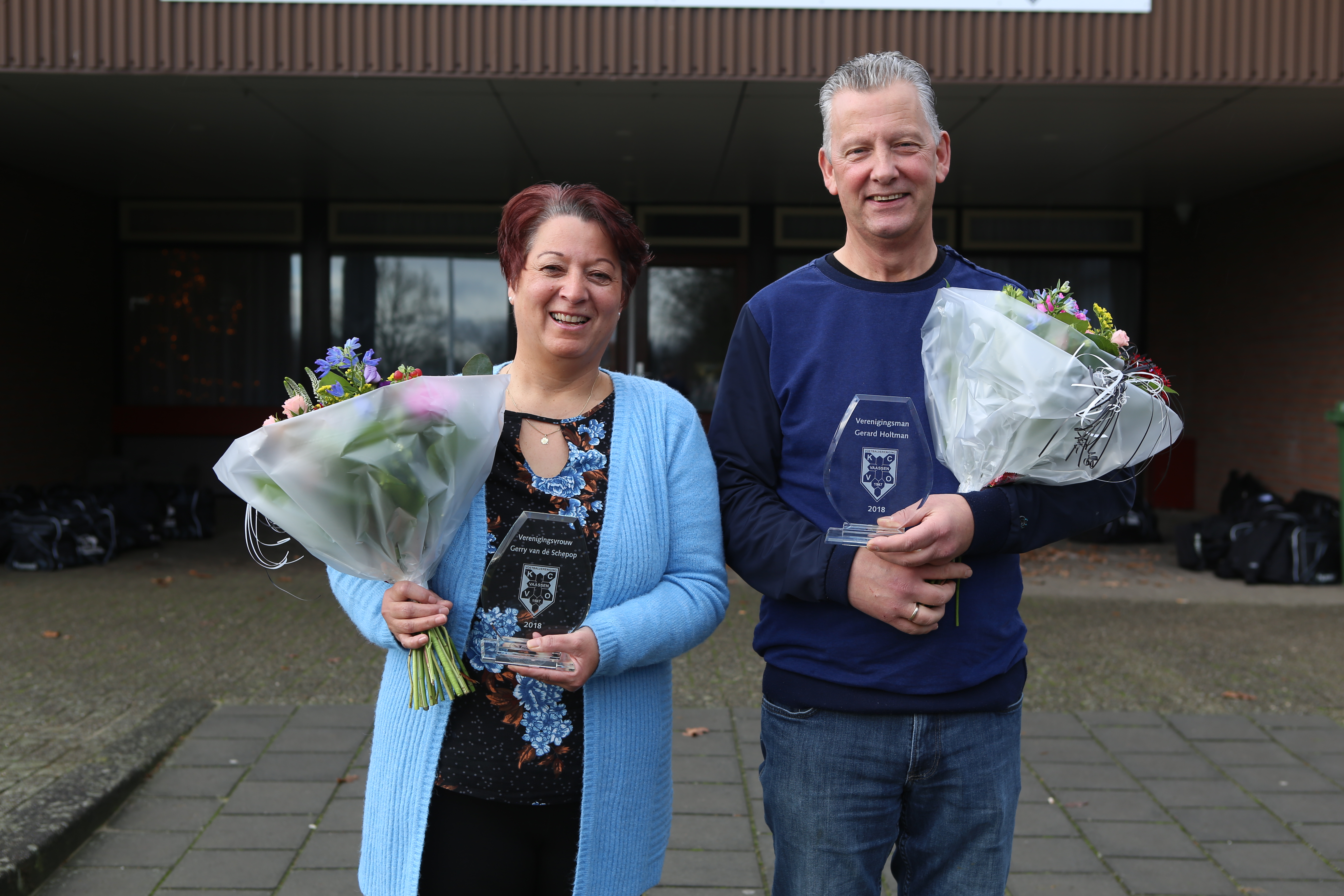 Gerard Holtman en Gerry van de Schepop Verenigingsman en -vrouw van 2018

